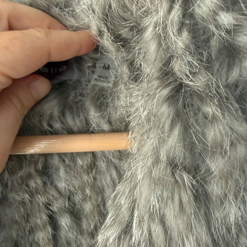 Bagatelle Heritage 100% Rabbit Fur Size M Grey Women’s - Picture 5 of 11